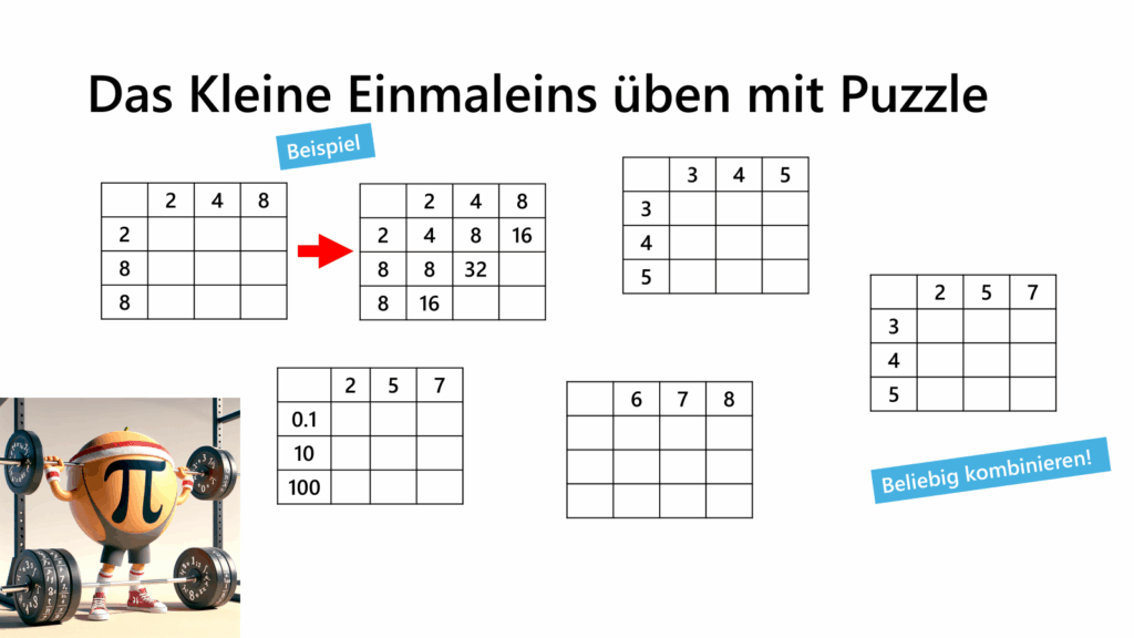 Das kleine Einmaleins üben mit Puzzle