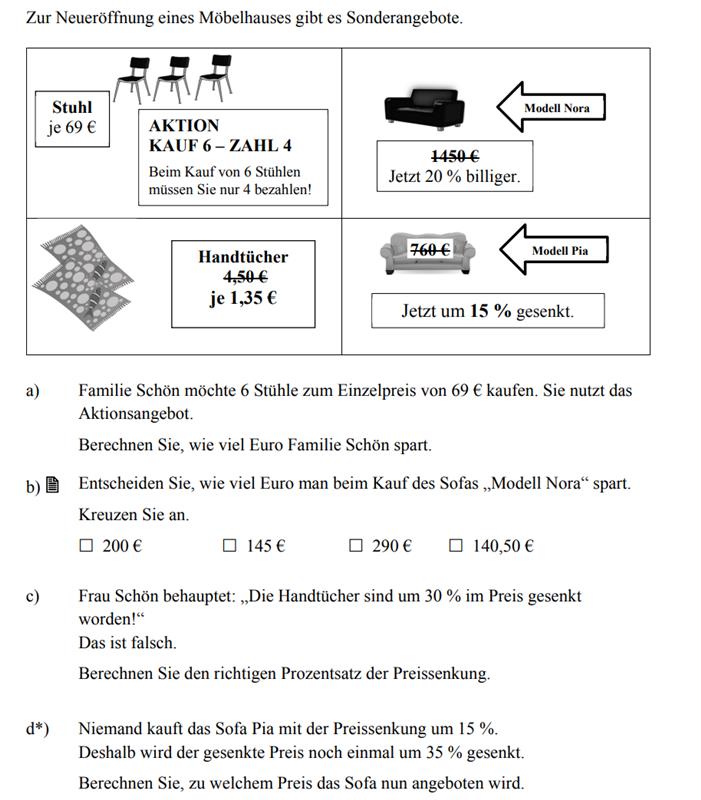 Möbelkauf: trainiere dein Problemverständnis & Prozent mit dieser Praxisaufgabe!